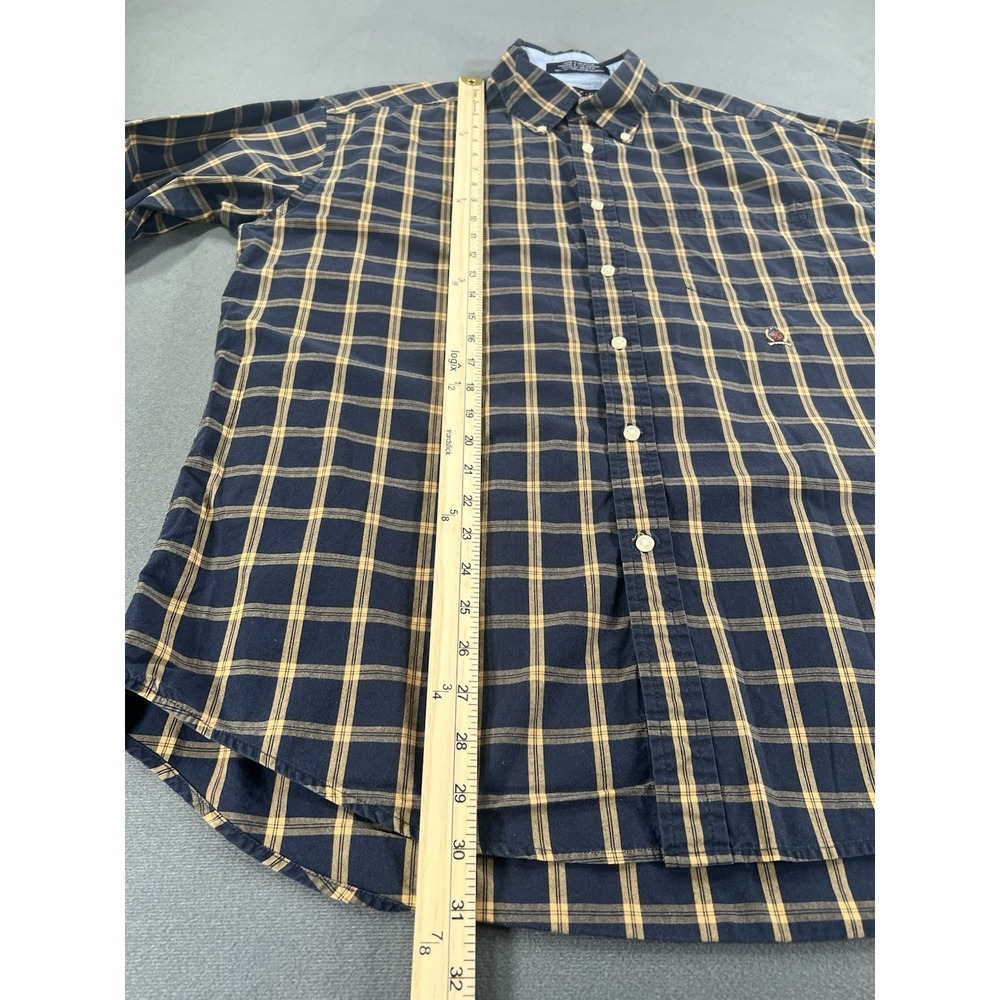 Vintage Tommy Hilfiger Button Down Shirt Sz Large Plaid Checkered Preppy 90s - Picture 8 of 11